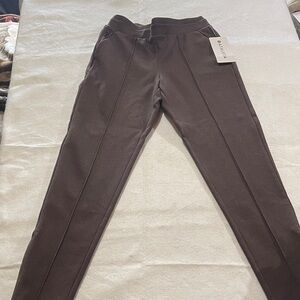 Athleta Brown Ankle Pants women's Venice pintuck pants